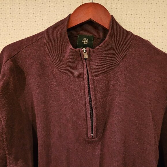 Reiss Quarter-Zip Pullover – Burgundy Maroon | Premium Luxury Knit - Picture 1 of 7